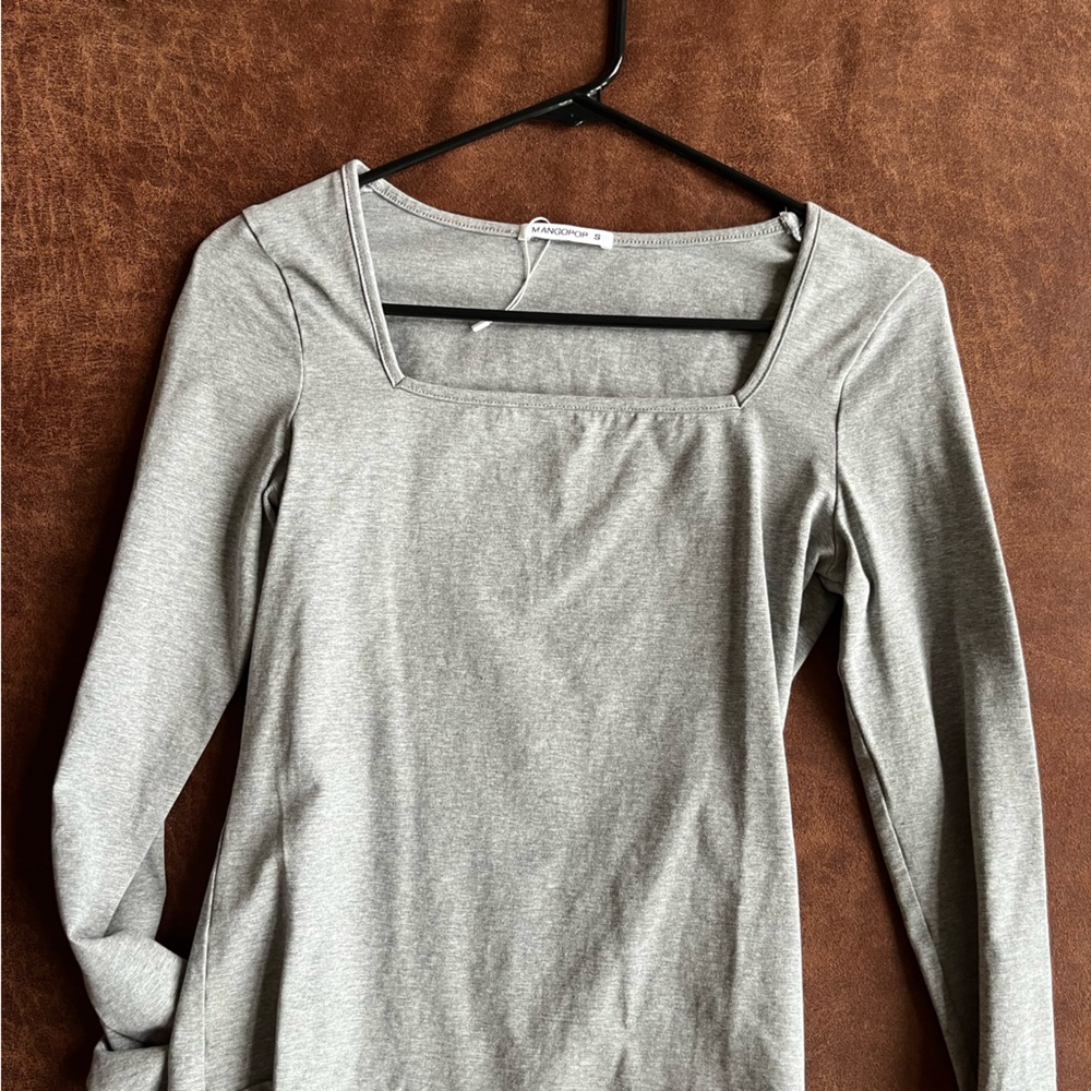 Mango pop gray, long sleeve top